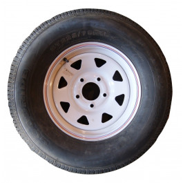 Tire Wheel 225/15 5 on 5" White Spoke Goodride