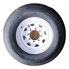 Tire Wheel 235/80R16 8 hole 6.5" White Spoke Goodride