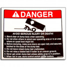 Decal Danger Avoid Injury (Dumps)