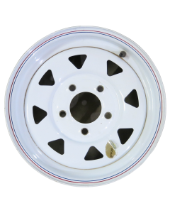 Wheel 13" White Spoke 5 on 4.5"