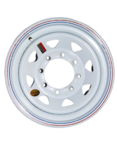 Wheel 16" White Spoke 8 on 6.5"