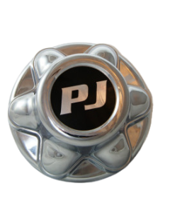 Chrome 6 Lug Hub Cover w/ PJ Logo