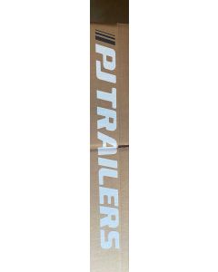 New PJ Neck  4'' Decal White w/Black Stripes